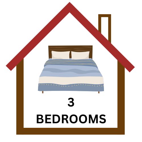 3 bedroom property carpet cleaning icon