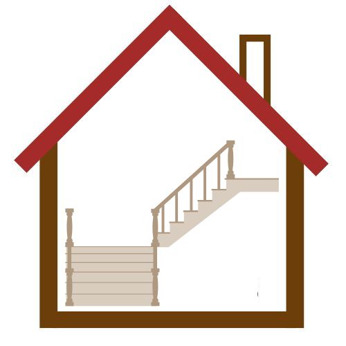 hall stairs landing carpet cleaning icon